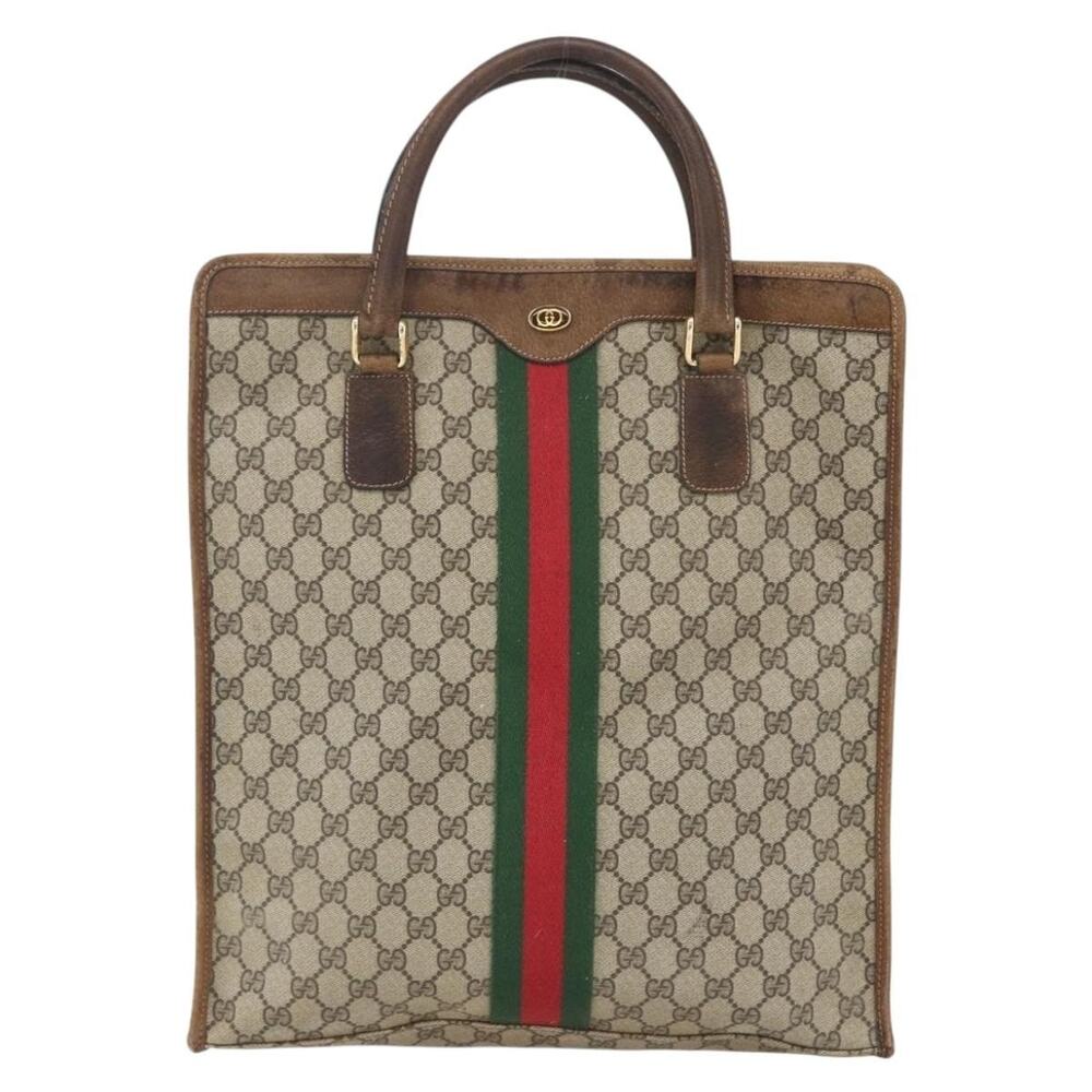 Gucci GG Supreme Web Tote Bag Beige